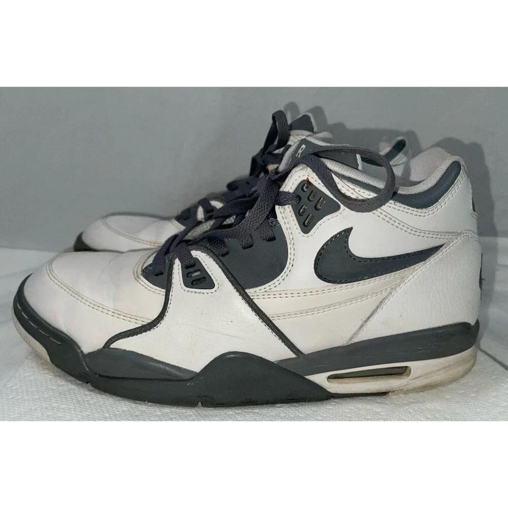 Nike Air Flight 89 Retro Cool Grey Mid Top Men's Basketball Sneakers Size‎ 11